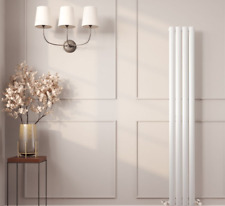 WHITE VERTICAL SINGLE OVAL TUBED RADIATOR 1600 X 236MM