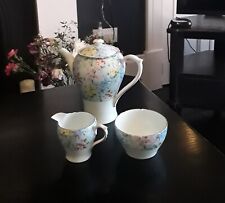 Vintage SHELLEY Melody Chintz Milk and Sugar Bowl (tea/coffee pot NOT included)