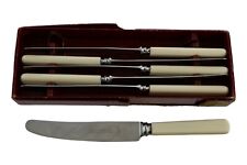 B&J SIPPEL Cutlery - IVORINE Bone - Set of 6 Dessert Knives - 8 1/8"