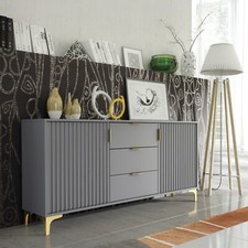 140cm Loft Retro Sideboard TV Unit | Storage Cabinet with Milled Fronts TV Stand