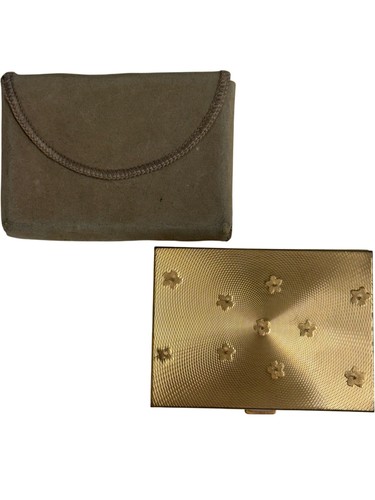 Vintage gold tone floral - gold,