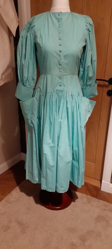 100 cotton turquoise vintage - cotton,