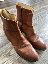 Levi's Brown Leather Zip Boots