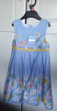 JoJo Maman Bebe Girls Blue Floral party dress age 3-4 NWT