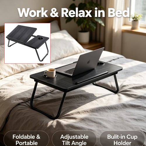 Folding laptop table - table, bed