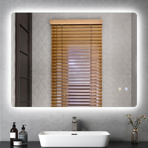 Illuminated bathroom mirror - illuminated, w/