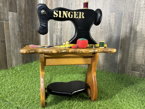 Vintage wooden singer sewing - wooden,