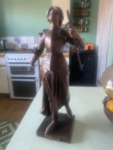 Antique spelter statue joan - antique, of