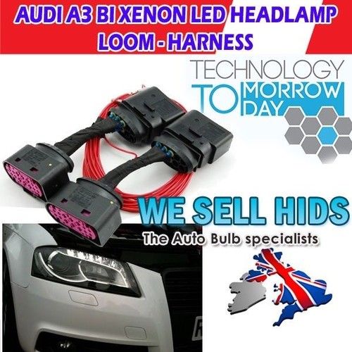 Audi front headlamp loom - 2x,