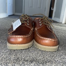 Men’s Orca Bay Buffalo Size 9.5 Leather Boat Shoes Brown Brand New Tags