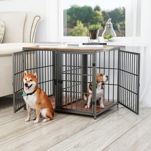 Large wooden dog crate - wooden,