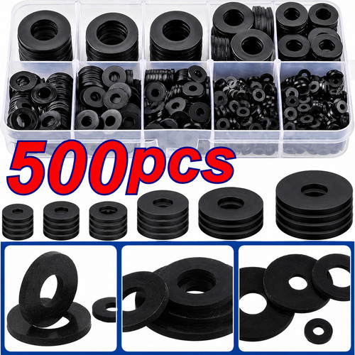500pcs flat washers nylon - 500pcs,