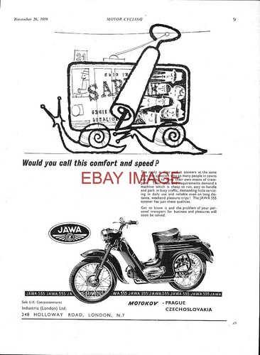 1959 advert for - 1959, jawa