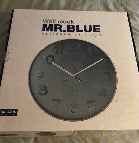 Blue karlsson clock wall - blue,