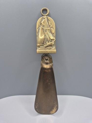 Vintage brass shoe - vintage,