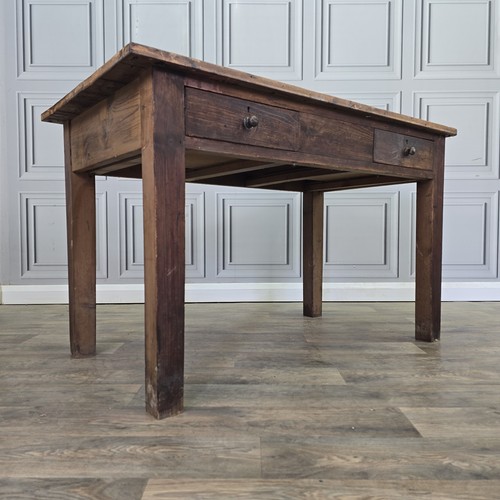 Antique pine kitchen table - antique,