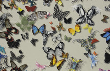 DESIGNERS GUILD CURTAIN FABRIC Butterfly Parade 0.95 METRES DAIM COTTON SATIN