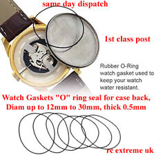 3x Watch Gasket "O" ring seal for case back, Diam 12 up to 30mm 1st Class post
