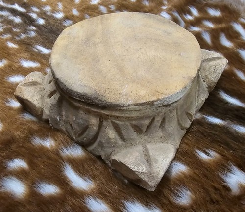 Carved wooden pedestal base - wooden,