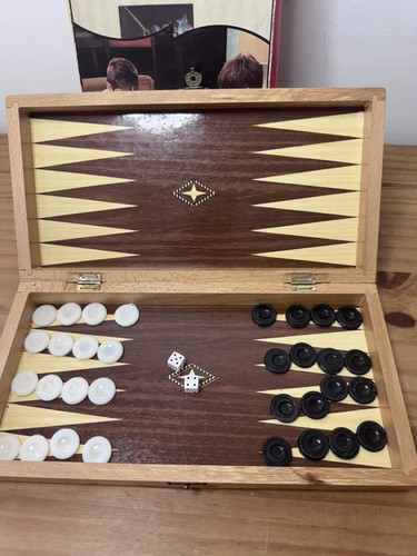 Backgammon set 1970s box - set,