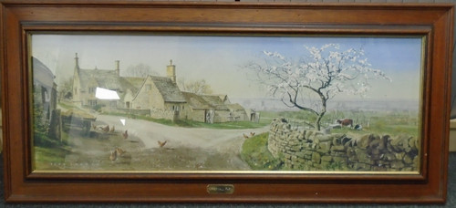 Framed print upper wall farm - framed,