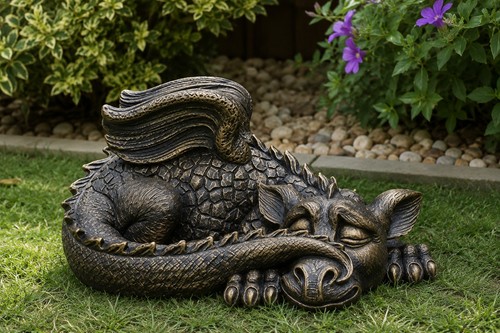 Sleeping dragon garden - dragon,