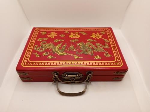 Chinese mahjong set - mahjong, red