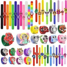 Wacky Watches Cute Kids Children's Slap Strap Silicone Sports Wrist Snap on Band