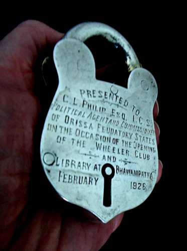 Antique silver padlock - antique,