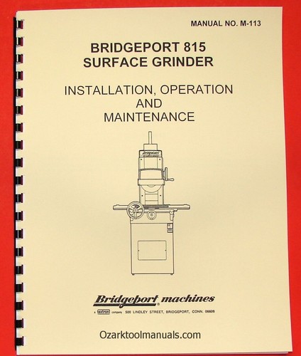 Bridgeport 815 surface grinder - bridgeport,