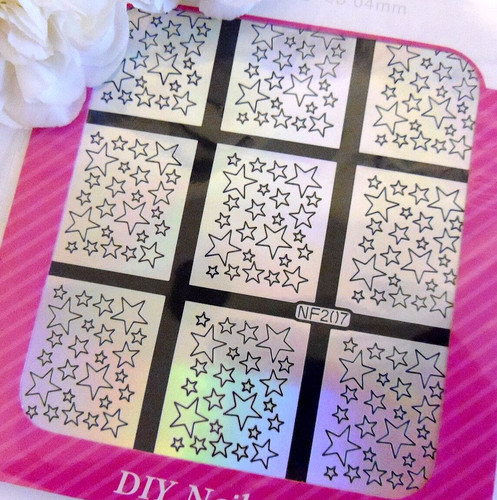 Nail art vinyl stencil guides - nail,