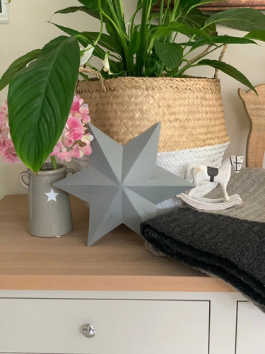 Grey metal barn star 30cm - barn,