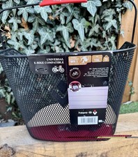 Bike Bicycle Front Wire Metal Mesh Basket Shopping With Handle clicks on / off