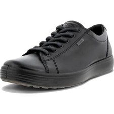 Ecco Shoes Soft 7 GTX Black Mens Waterproof Soft Leather Shoes Trainers Size UK 