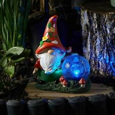 Magical Wizard Solar Powered Light Up Garden Gonk LED Coloured Gazing Ball