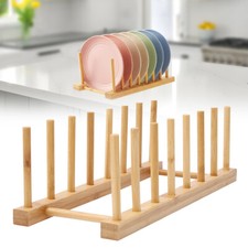 Wooden Dish Plate Cup Stand Cupboard Rack Holder Kitchen Storage Creativ Display