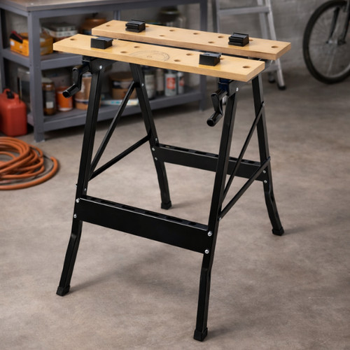 Foldable wooden workbench - wooden,