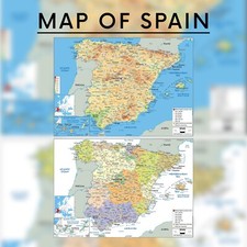 Spain Map Poster Educational