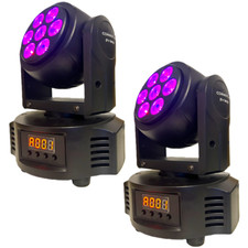 PAIR - CFX Commotion24 RGBW LED DMX Wash Moving head Disco Lights
