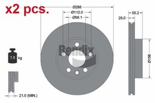 X2 PCS FRONT BRAKE DISC ROTOS X2 PCS SET BDS1404 BENDIX BRAKING I