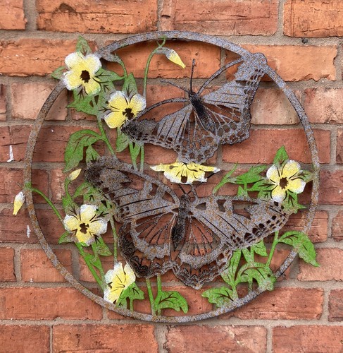 Coloured metal butterfly - coloured,