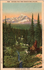 Glacier National Park Montana MT Heavens Peak from Granite Park Chalets Postcard
