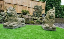ENGLISH STONE LANGPORT LIONS