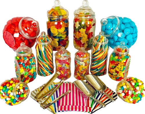 Jumbo plastic sweet jars - plastic,