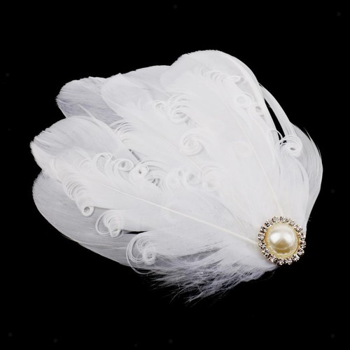 White feather headdress - white,