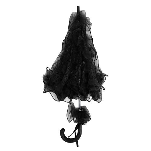 Black lace parasol umbrella - parasol,