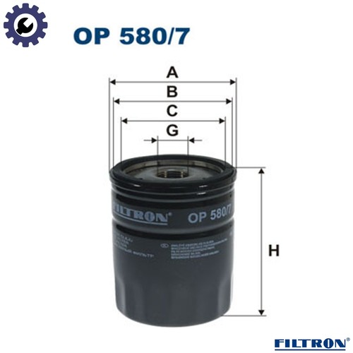 Oil filter 580 for - oil, morgan
