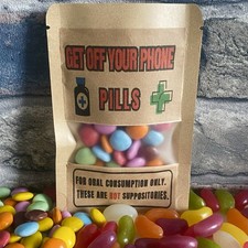 Funny Get Off Your Phone Chocolate Joke Novelty Sweets Birthday Christmas Gift