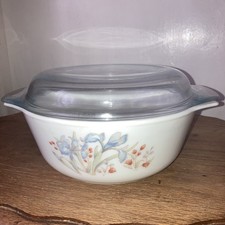 Pyrex blue iris vintage - blue,