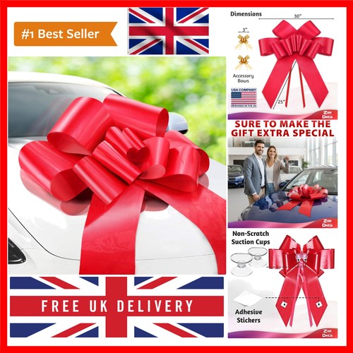 Big car bow - big, red,